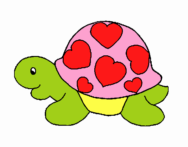 Tortuga con corazones