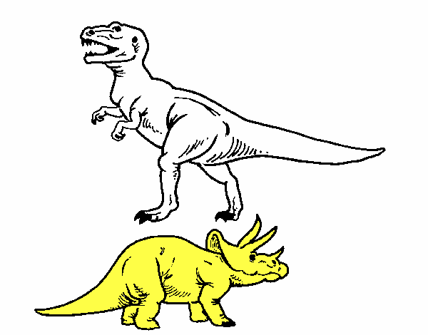 Triceratops y tiranosaurios rex