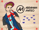 Dibujo Abraham Mateo cantando pintado por tilditus