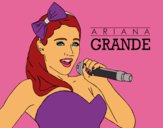 Dibujo Ariana Grande cantando pintado por tilditus
