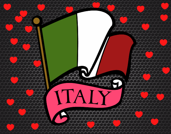 Dibujo Bandera de Italia pintado por modakawaii