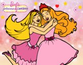 Dibujo Barbie abrazada pintado por LunaLunita