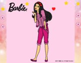 Dibujo Barbie con look casual pintado por LunaLunita