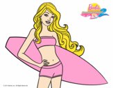 Barbie con tabla de surf