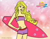 Barbie con tabla de surf