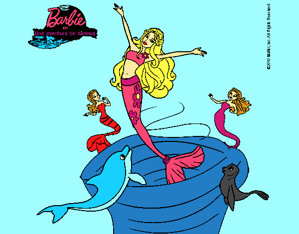 Barbie sirena contenta