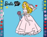 Dibujo Barbie vestida de novia pintado por LunaLunita