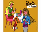 Barbie y su hermana merendando