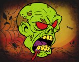 Dibujo Cabeza de zombi pintado por lucia26