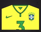 Dibujo Camiseta del mundial de fútbol 2014 de Brasil pintado por xJor