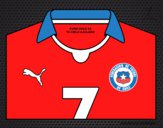 Dibujo Camiseta del mundial de fútbol 2014 de Chile pintado por xJor