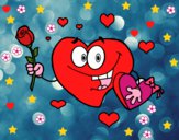 Dibujo Corazón con caja de bombones pintado por LunaLunita