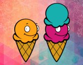 Dibujo Cucuruchos de helado pintado por modakawaii