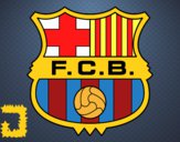 Dibujo Escudo del F.C. Barcelona pintado por xJor