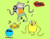 Finn y Jake escuchando música