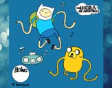 Finn y Jake escuchando música