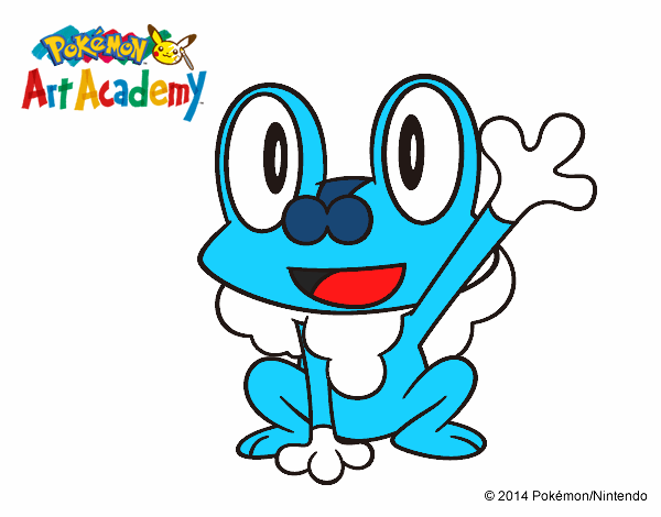 Froakie saludando