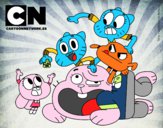 Dibujo Grupo de Gumball pintado por tilditus