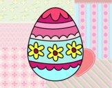 Dibujo Huevo de Pascua floral pintado por yoglek