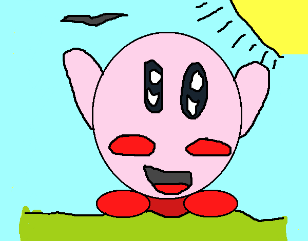 Dibujo Kirby pintado por benjiman