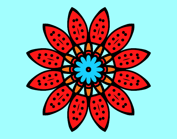 Mandala flor con pétalos