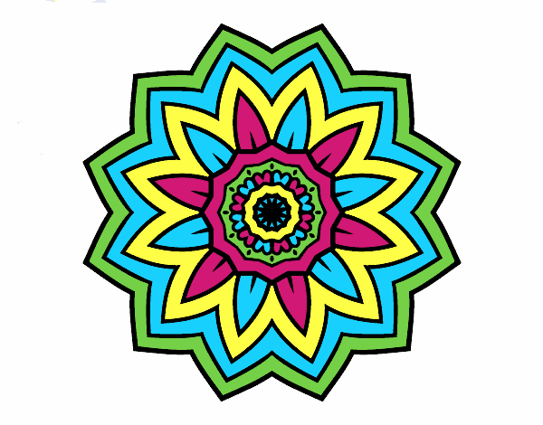 Mandala flor de girasol