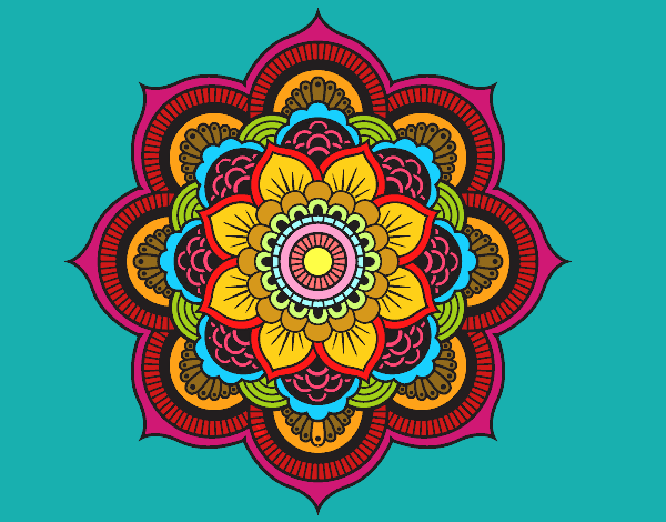 Dibujo Mandala flor oriental pintado por sara0615
