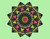 Dibujo Mandala frutal pintado por tilditus