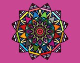 Dibujo Mandala frutal pintado por tilditus