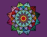 Dibujo Mandala frutal pintado por tilditus