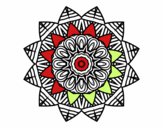 Dibujo Mandala frutal pintado por ebsun