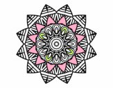 Dibujo Mandala frutal pintado por ebsun