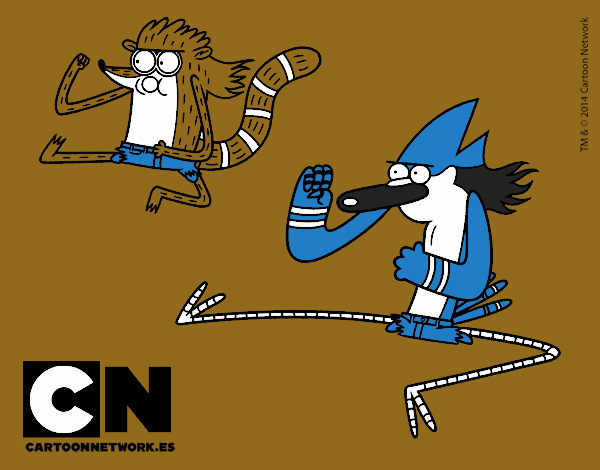 Mordecai y Rigby karatekas