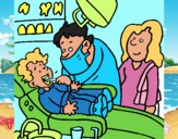 Niño en el dentista