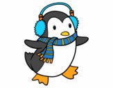 Dibujo Pingüino con bufanda pintado por tilditus