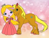 Princesa y unicornio