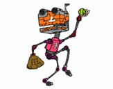 Robot jugando al béisbol
