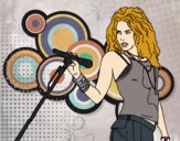 Dibujo Shakira en concierto pintado por dianita12
