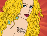 Dibujo Shakira - Servicio de lavandería pintado por berthaali