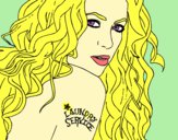 Dibujo Shakira - Servicio de lavandería pintado por lesly13