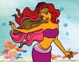 Dibujo Sirena con corona pintado por RocioNayla