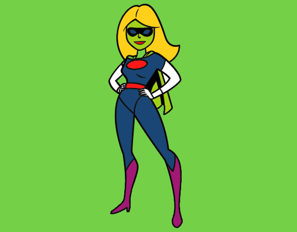 Dibujo Superheroina pintado por amisil