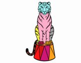Dibujo Tigre de circo pintado por chitojoa