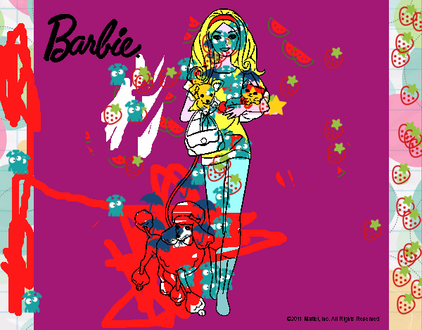 Barbie con sus mascotas