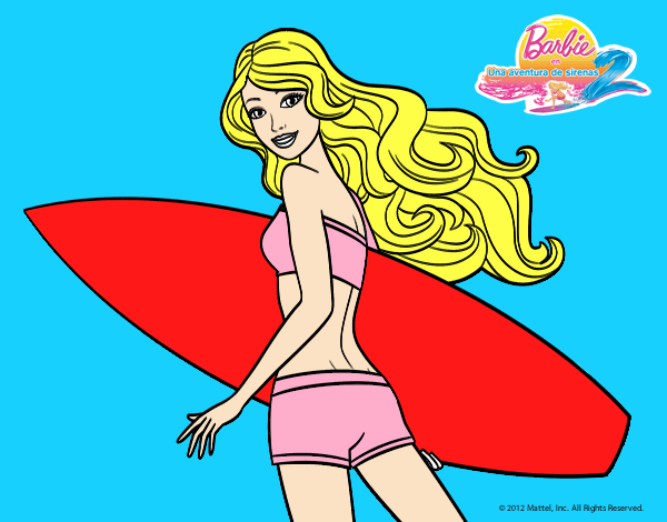 Barbie surfera