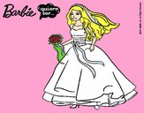 Dibujo Barbie vestida de novia pintado por Potte