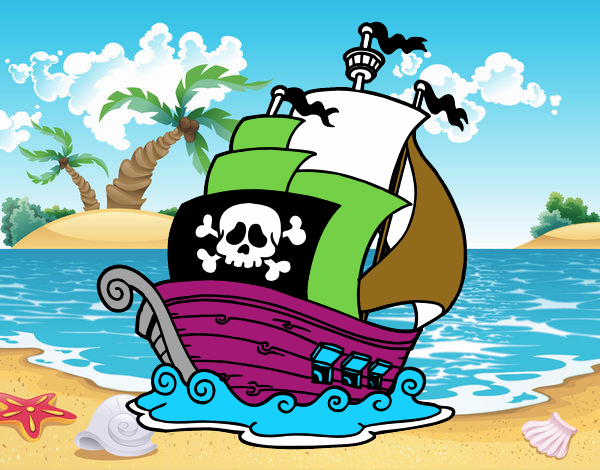 Dibujo Barco de piratas pintado por Jaramill