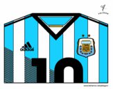 Dibujo Camiseta del mundial de fútbol 2014 de Argentina pintado por Sami-Marce