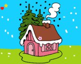Dibujo Casa en la nieve pintado por LunaLunita