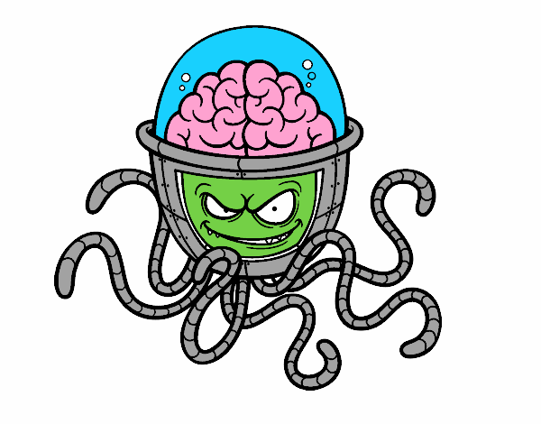 Dibujo Cerebro mecánico pintado por Tenochrey